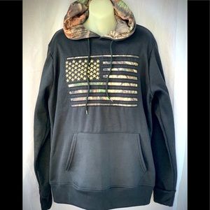 Mens Black Mossy Oak Performance Hoodie